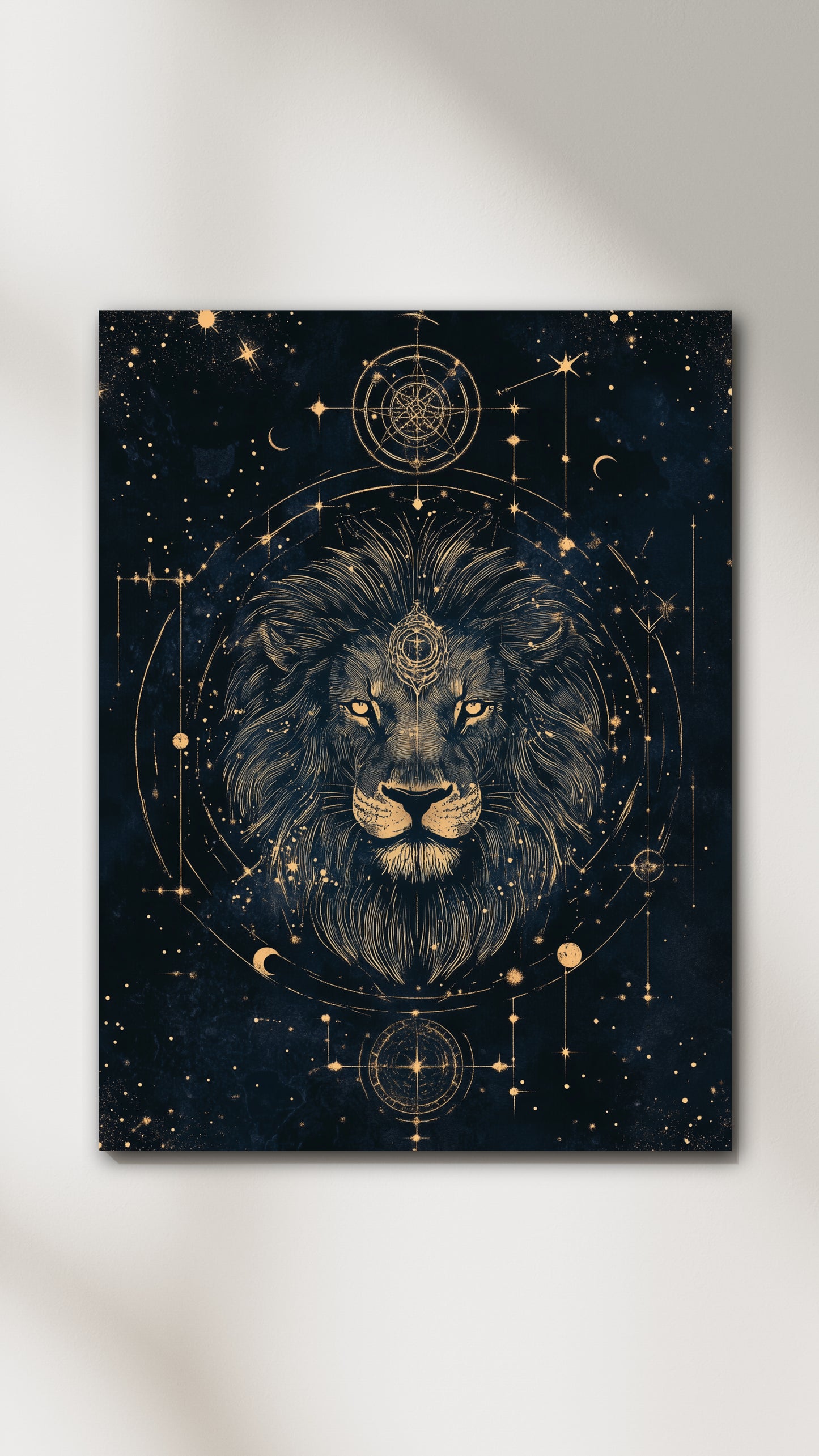 Leo Zodiac Canvas Print (July 23 - August 22) | Radiant &amp; Majestic Art