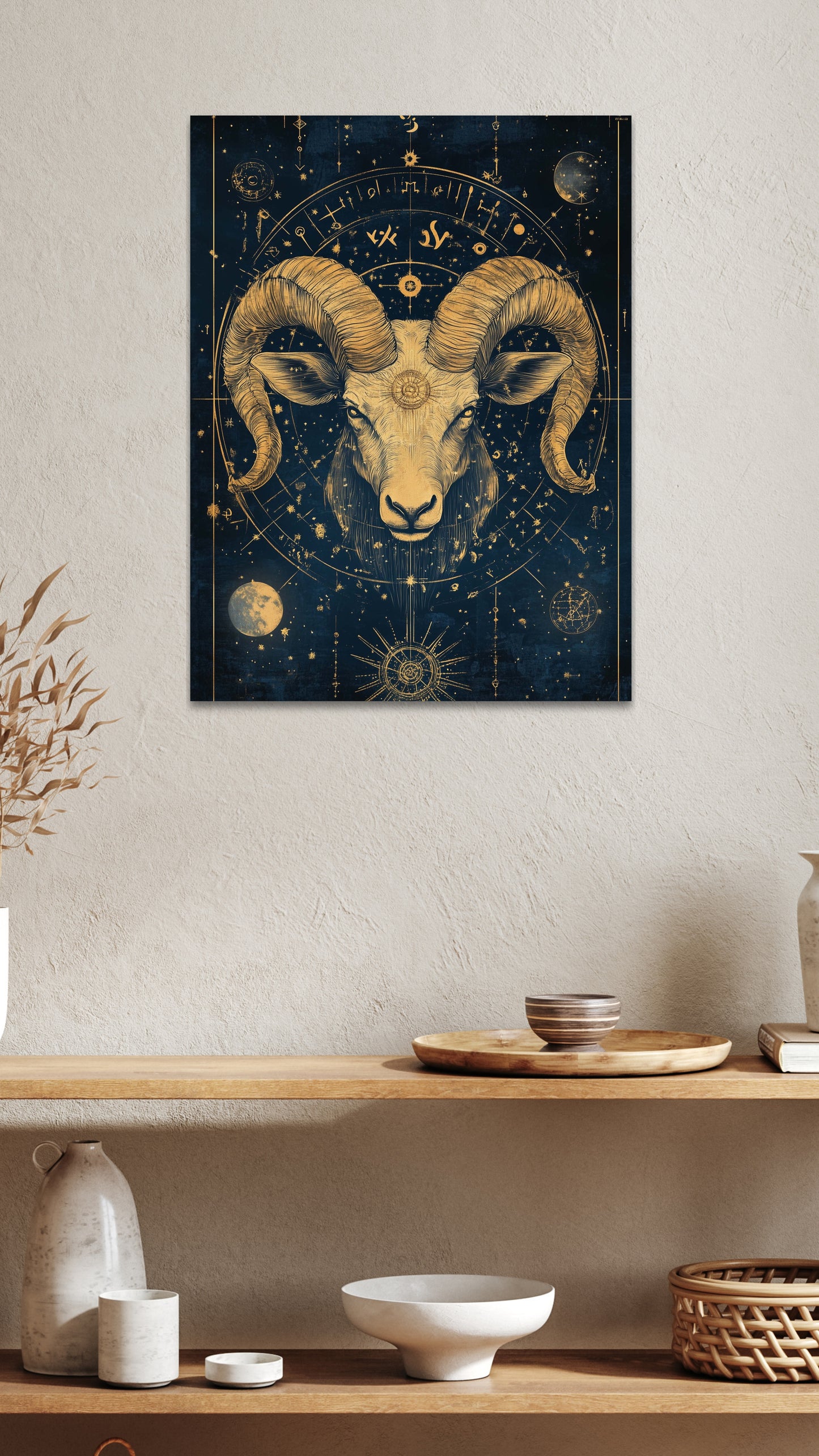 Aries Zodiac Canvas Print (March 21 - April 19) | Bold & Fiery Art