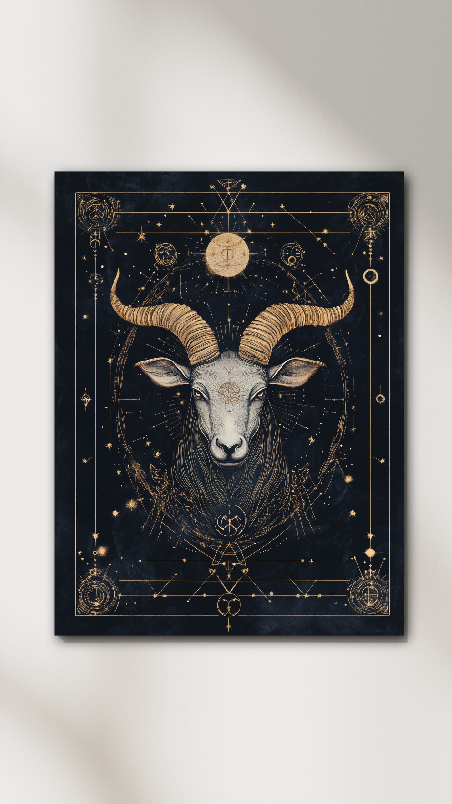 Capricorn Zodiac Canvas Print (December 22 - January 19) | Ambitious &amp; Grounded Art