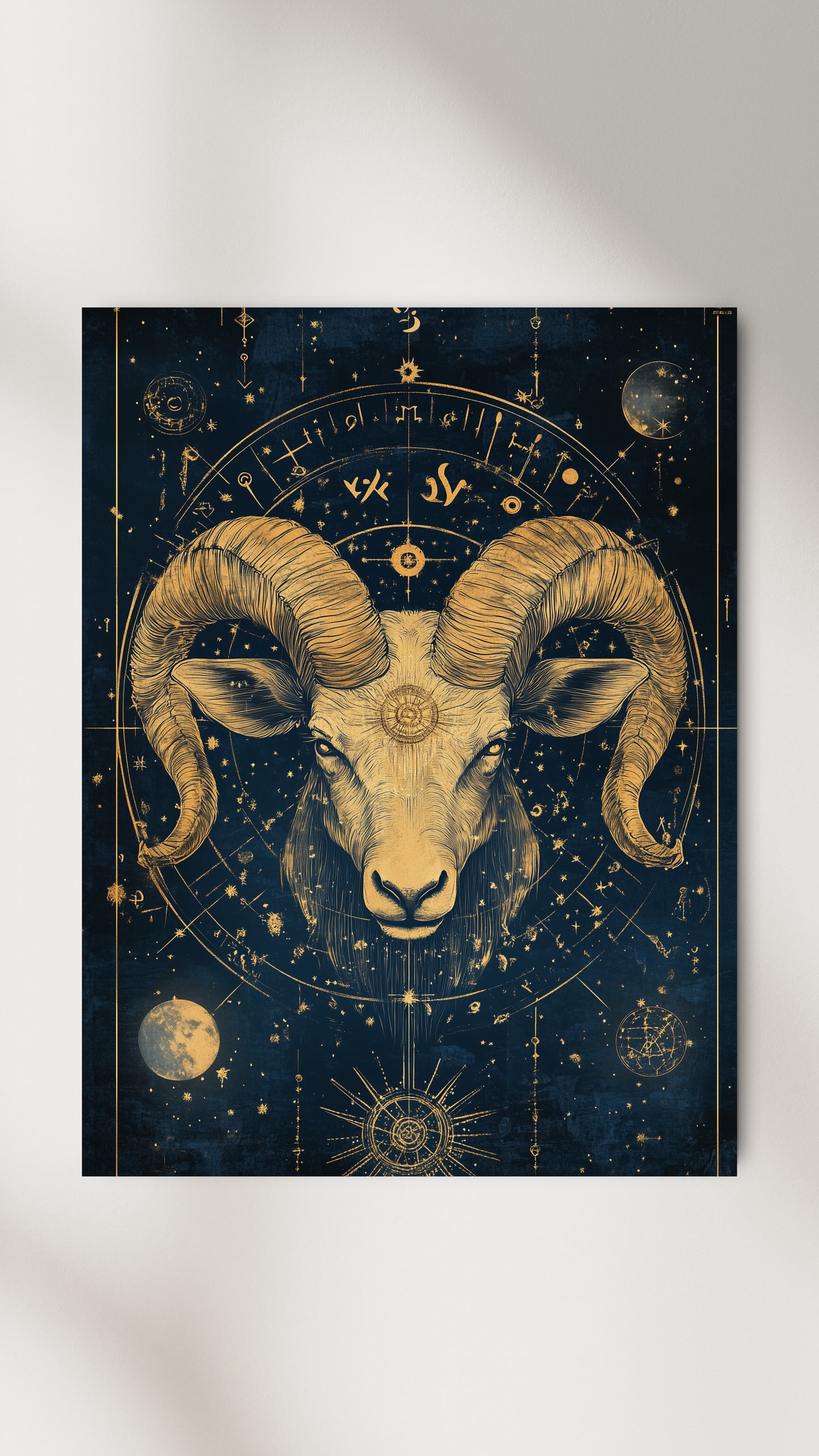 Aries Zodiac Canvas Print (March 21 - April 19) | Bold & Fiery Art